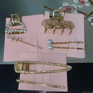 Hair clips and pins set of three brand new super cute great gift